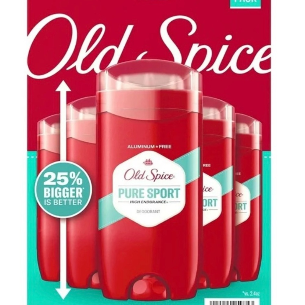 Old Spice Pure Sport Deodorant 5 Pack 3.0 oz